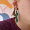 Eucalyptus Leaf Earrings - Image 2